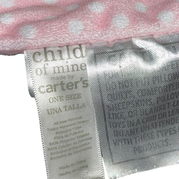 Carters Lovey Plush Giraffe Child of Mine Rattle Baby Security Blanket Pink 13" - Picture 9 of 11